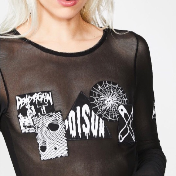 DOLLS KILL/ CURRENT MOOD POISON LOVE TOP NWT $50 M - Picture 11 of 14